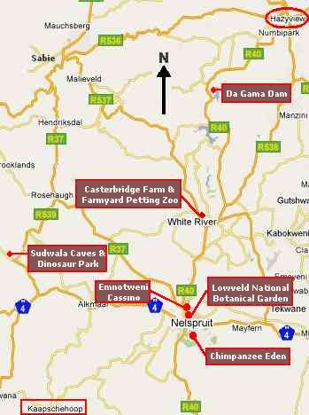 Map - South of Hazyview